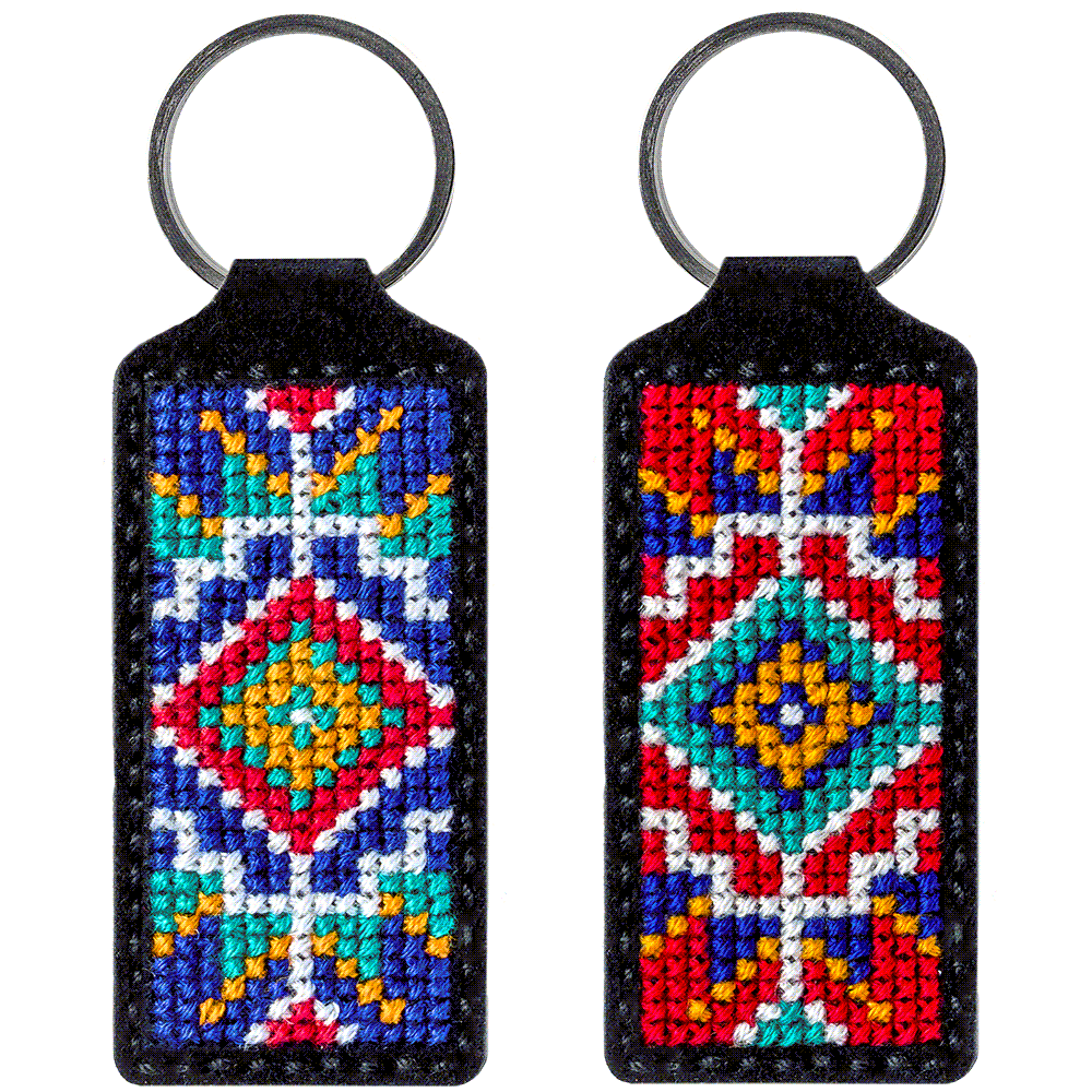 Key Chain Needlecraft Kit - Cross Stitch Kits on Leather