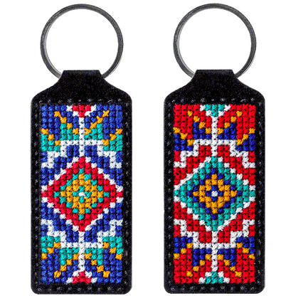 Key Chain Needlecraft Kit - Cross Stitch Kits on Leather