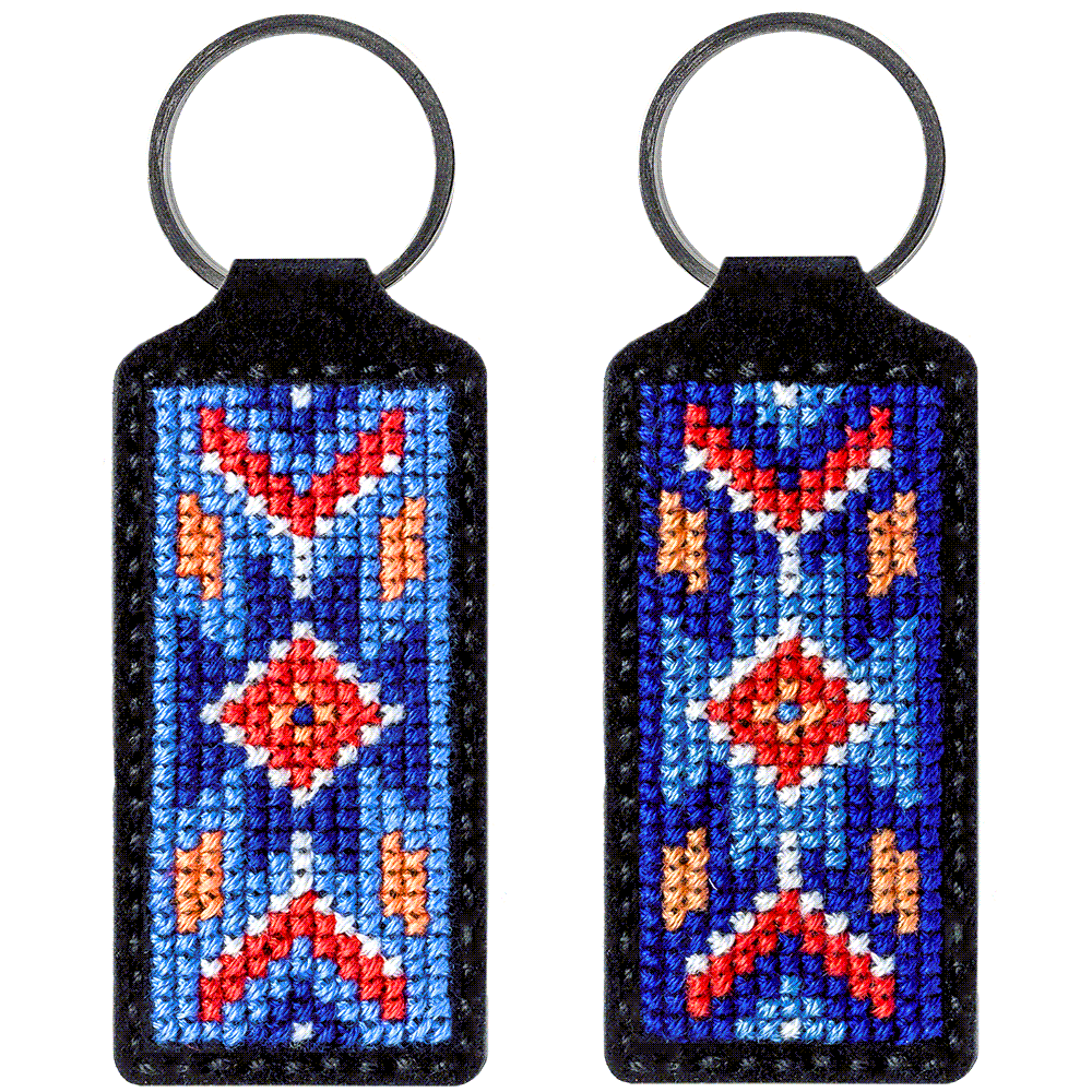 Key Chain Needlecraft Kit - Cross Stitch Kits on Leather