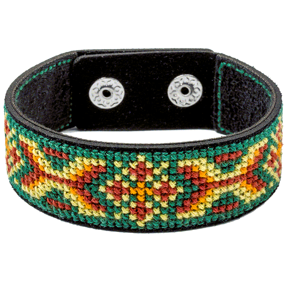 Bracelet Needlecraft Kit - Cross Stitch Kits on Leather