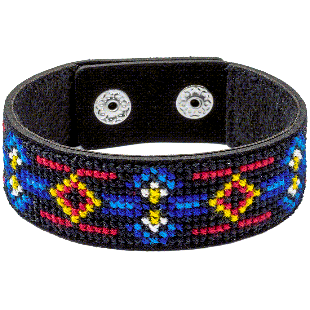 Bracelet Needlecraft Kit - Cross Stitch Kits on Leather