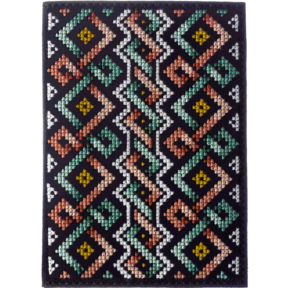 Passport Cover Needlecraft Kit - Cross Stitch Kits on Leather