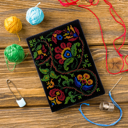 Passport Cover Needlecraft Kit - Cross Stitch Kits on Leather