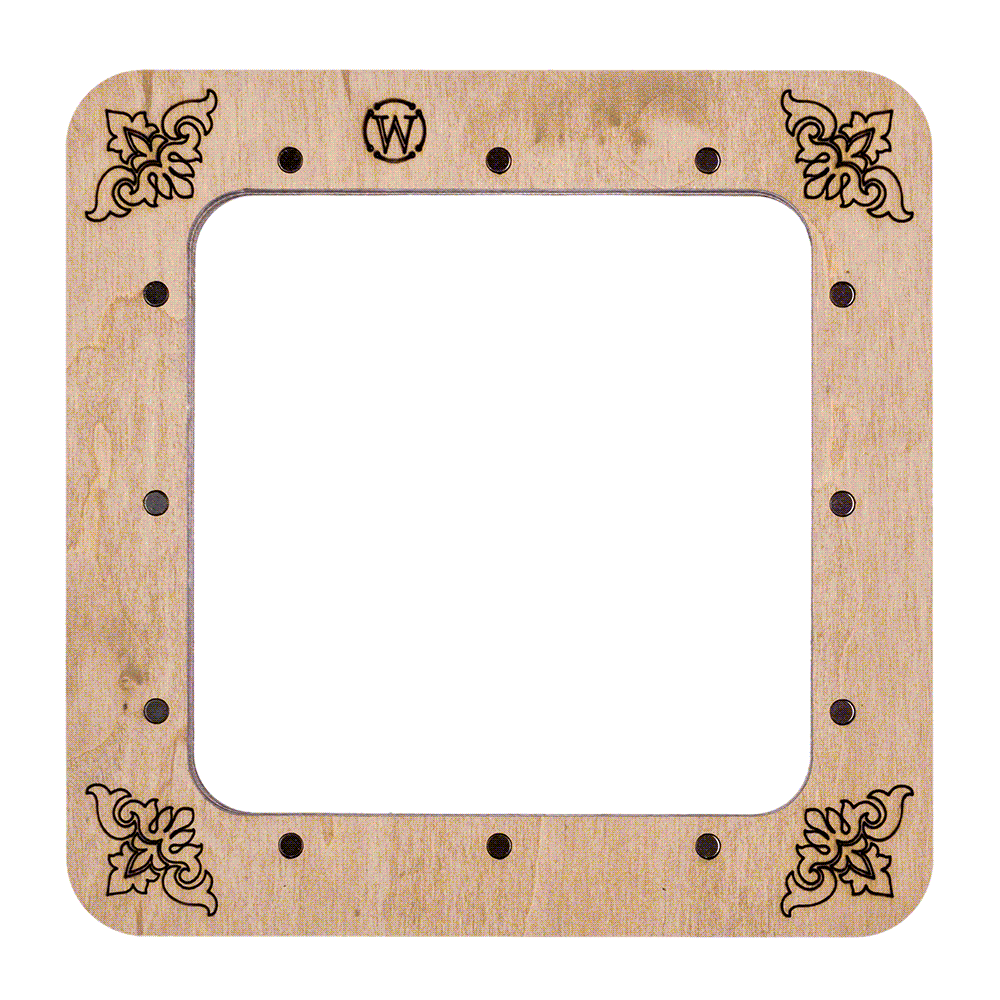 Magnetic Embroidery Hoop - Wooden Cross Stitch Hoop (10x10cm)