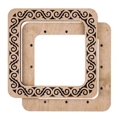 Magnetic Embroidery Hoop - Wooden Cross Stitch Hoop (10x10cm)