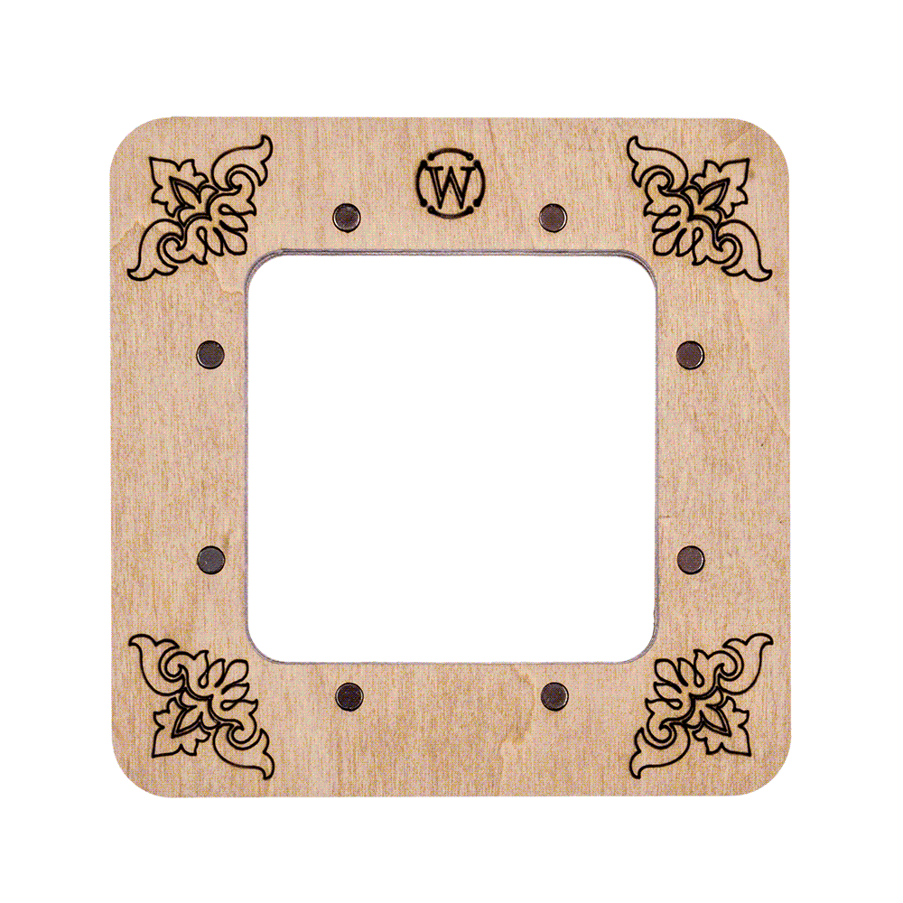 Magnetic Embroidery Hoop - Wooden Cross Stitch Hoop (6x6cm)