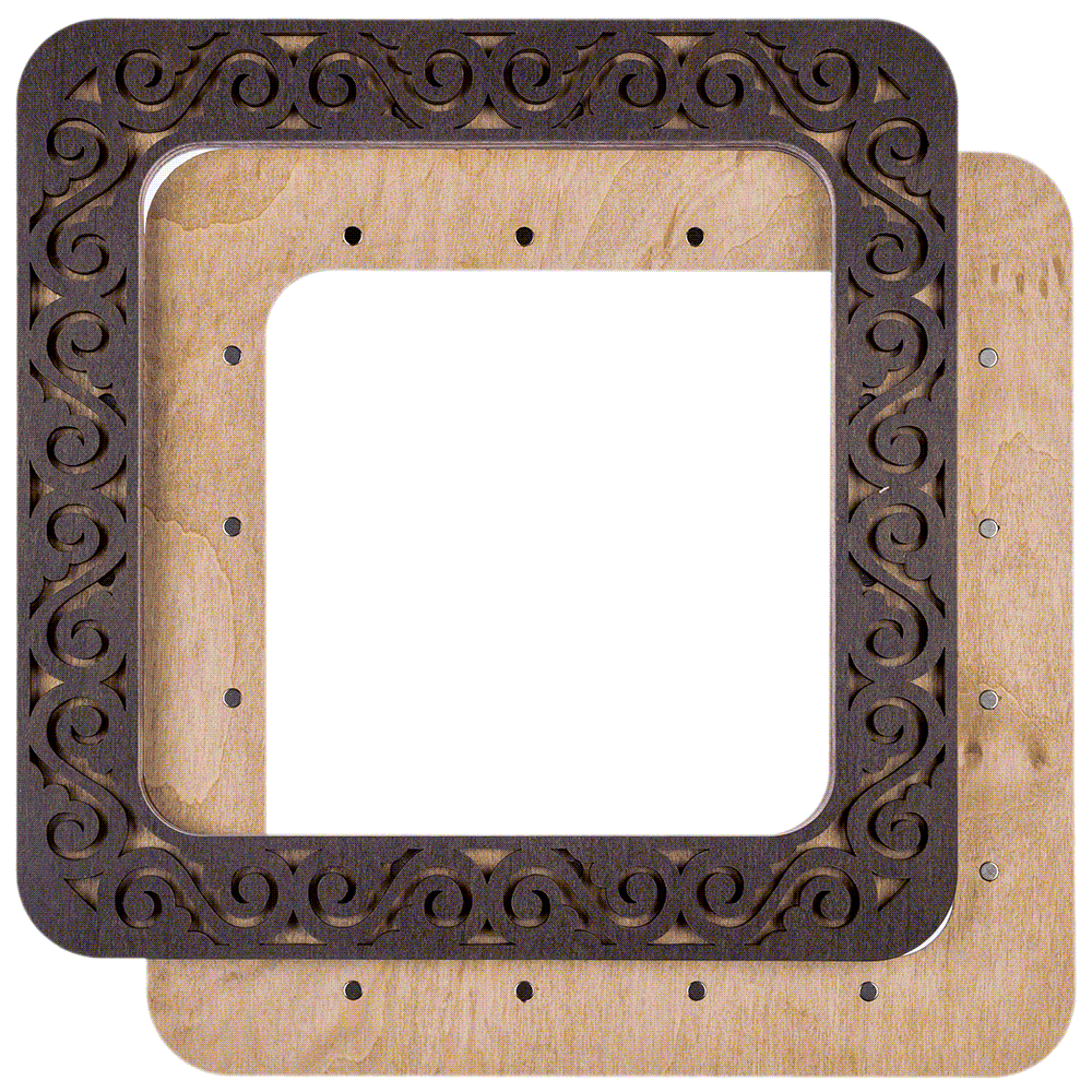 Magnetic Embroidery Hoop - Wooden Cross Stitch Hoop (14 x 14cm)