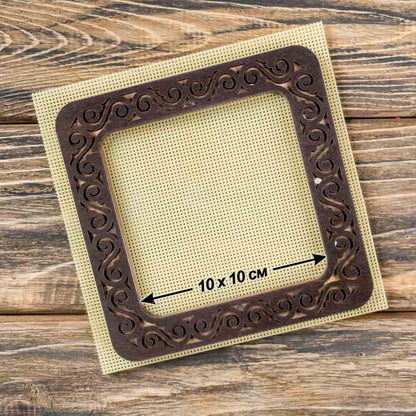 Magnetic Embroidery Hoop - Wooden Cross Stitch Hoop (10x10cm)