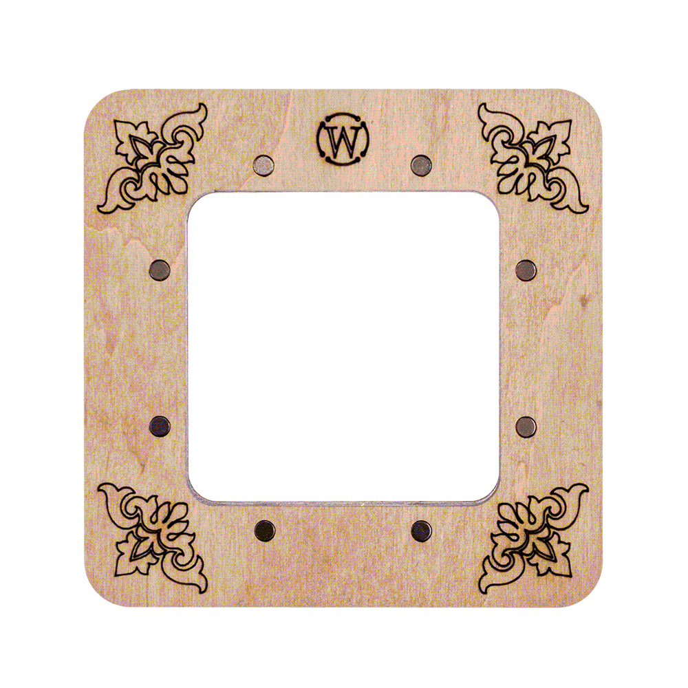 Magnetic Embroidery Hoop - Wooden Cross Stitch Hoop (6x6cm)