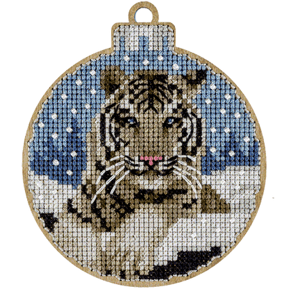 Cross Stitch Kit with Beads on Wood - Toys Needlecraft on Wood