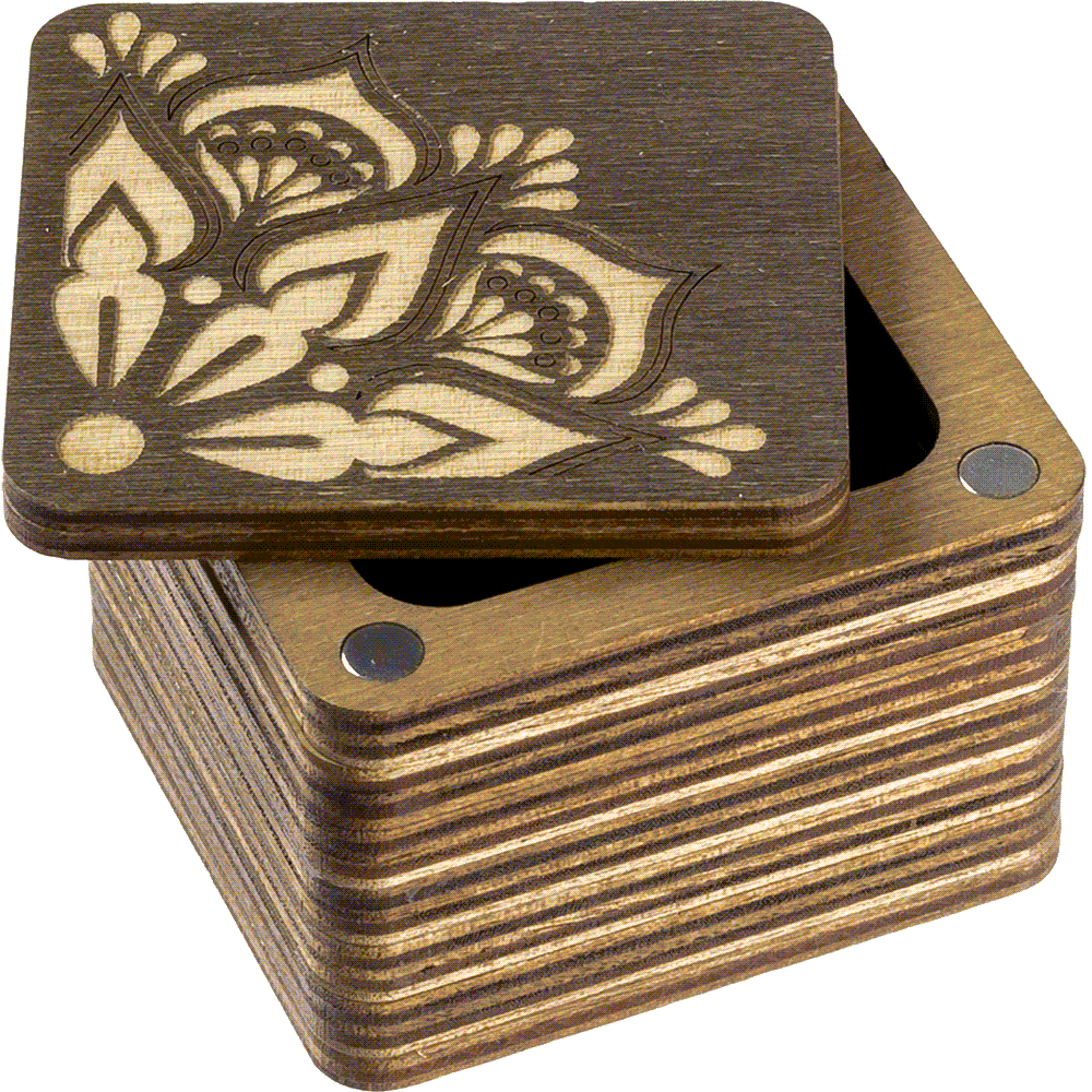 Wooden Storage Box for Handcrafts