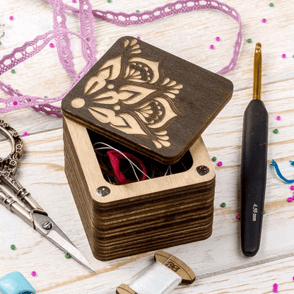 Wooden Storage Box for Handcrafts