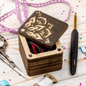 Wooden Storage Box for Handcrafts