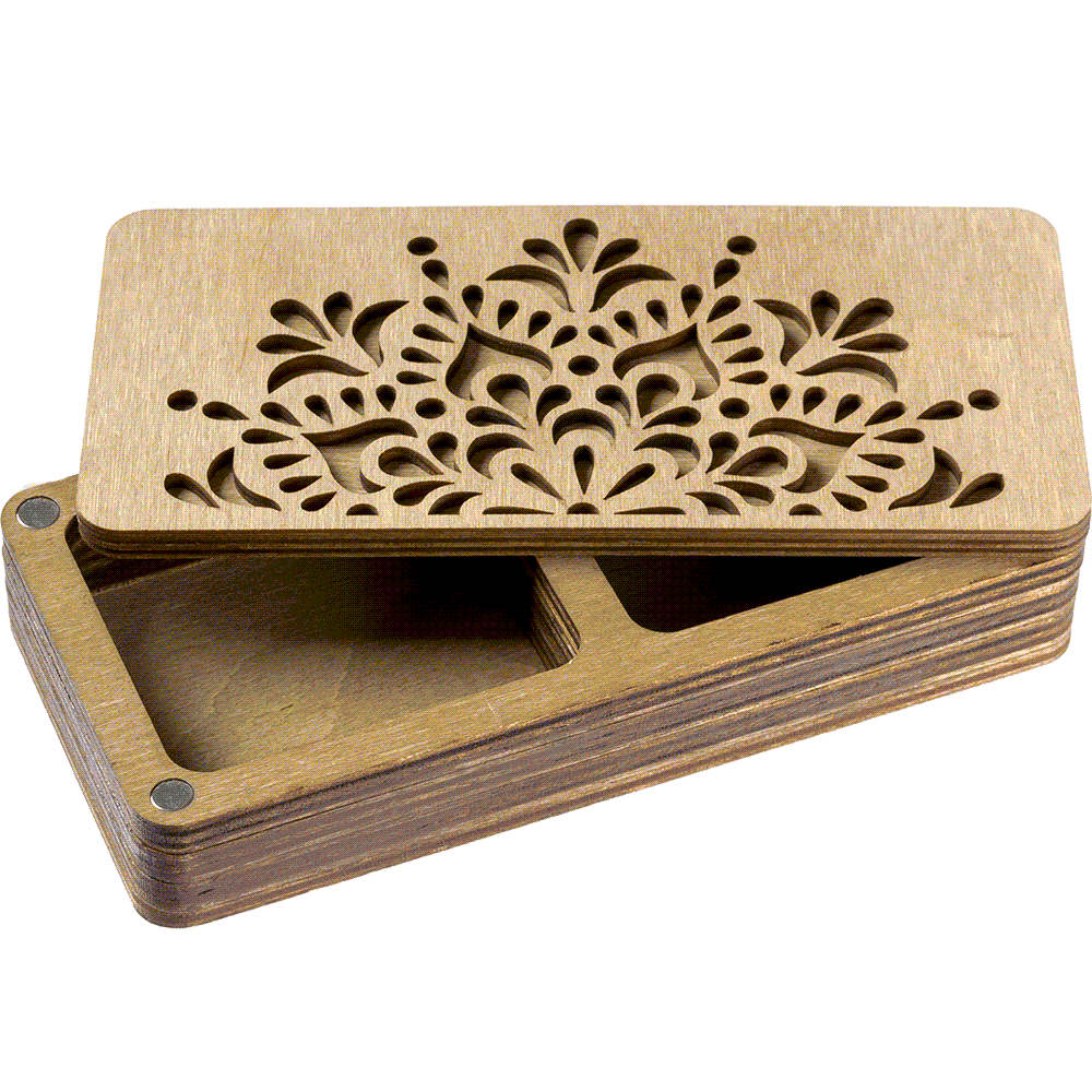 Wooden Storage Box for Handcrafts