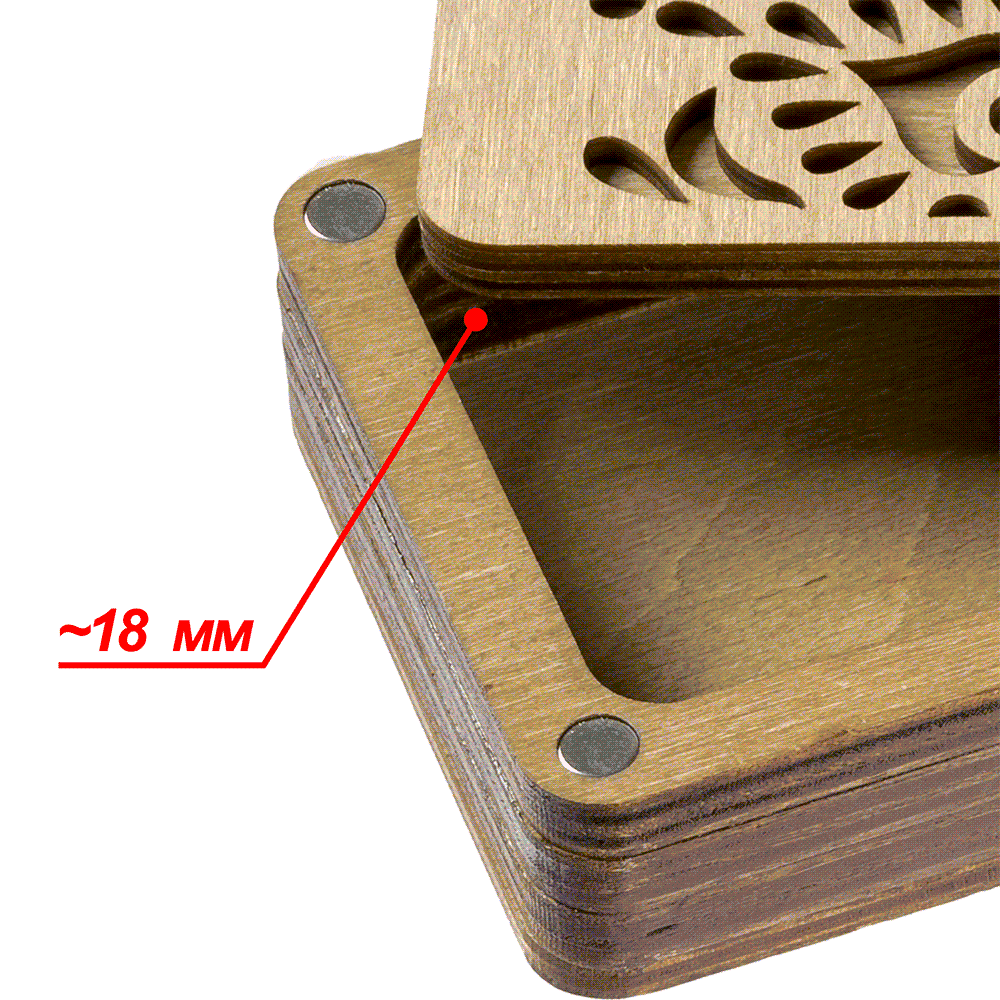 Wooden Storage Box for Handcrafts