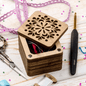 Wooden Storage Box for Handcrafts
