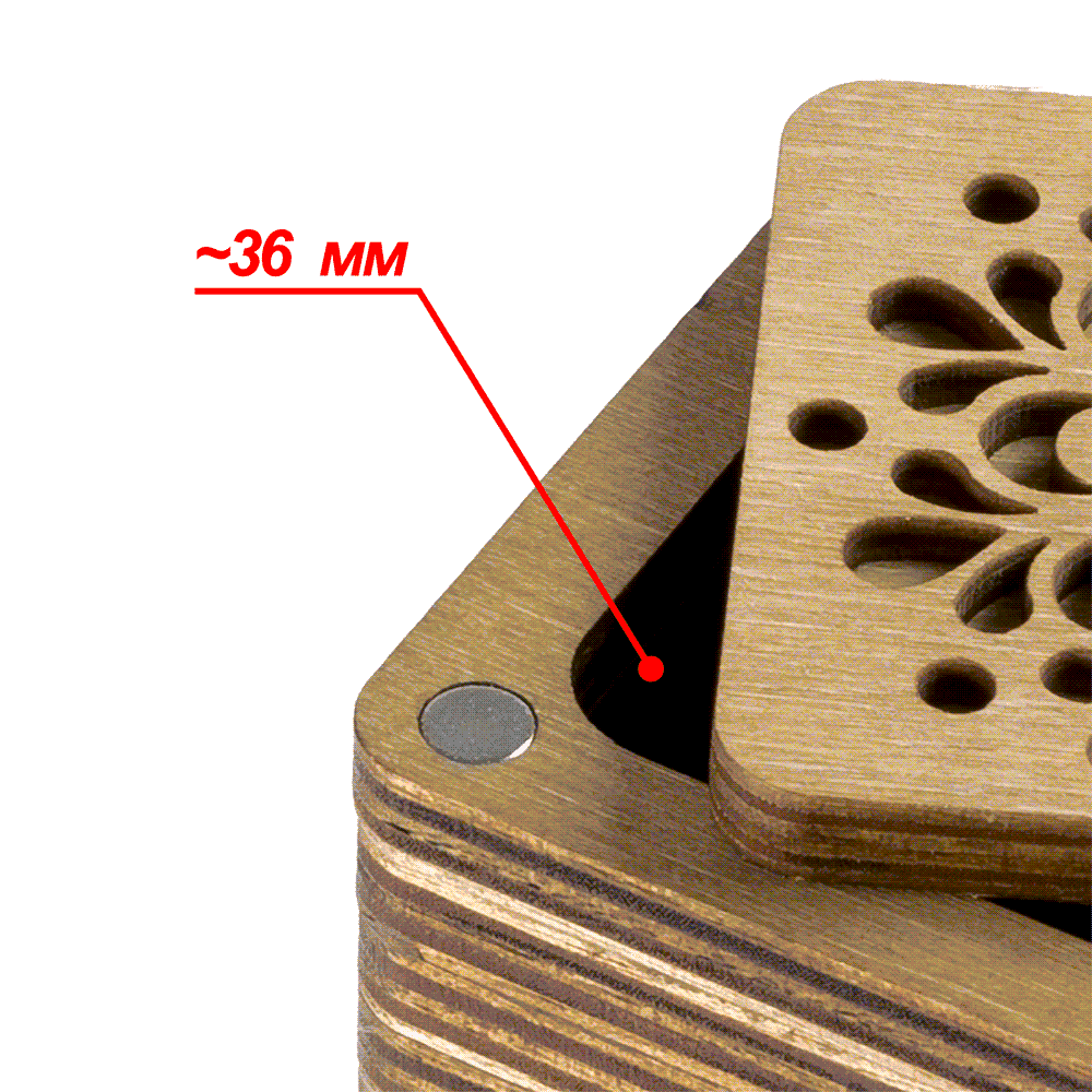 Wooden Storage Box for Handcrafts