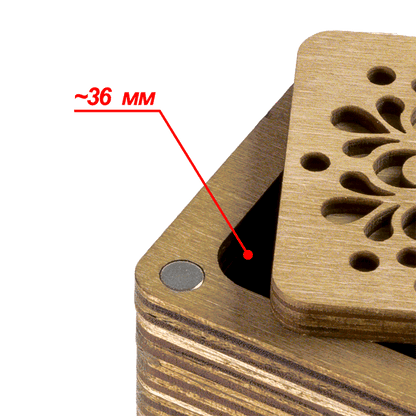 Wooden Storage Box for Handcrafts