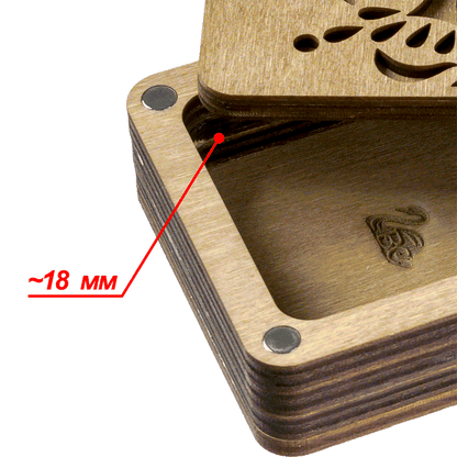 Wooden Storage Box for Handcrafts
