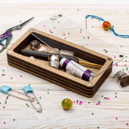 Wooden Storage Box for Handcrafts
