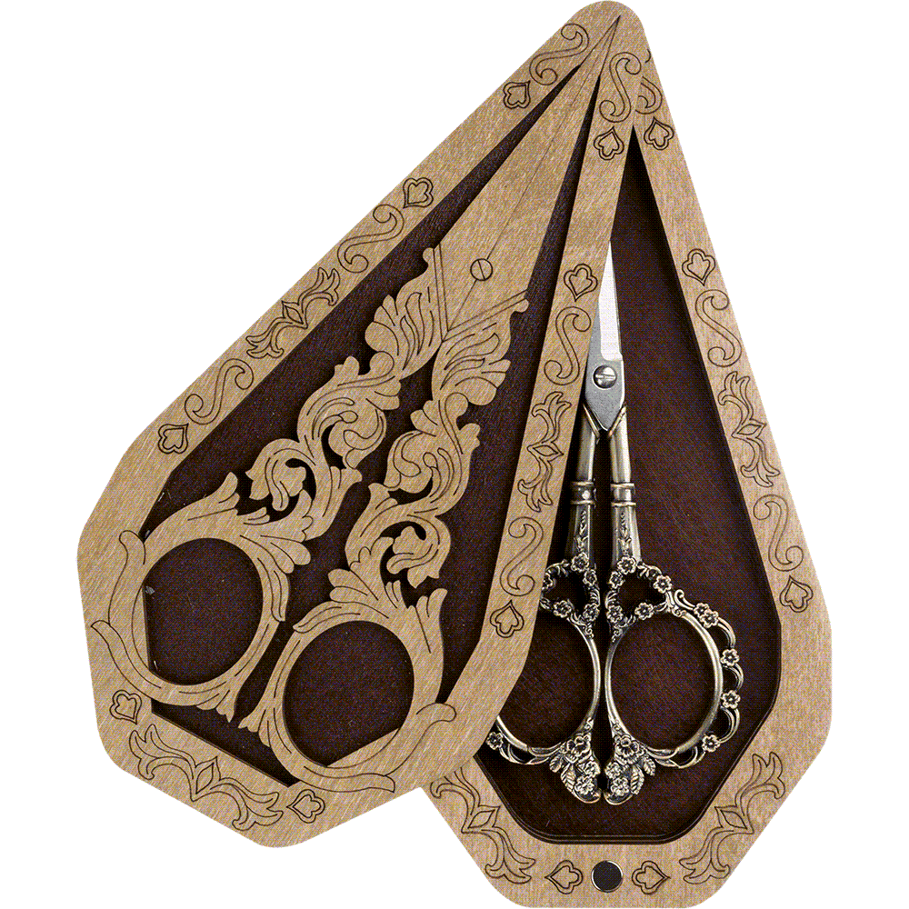 Scissor Case - Wooden Scissor Case, Storage Box for Scissors