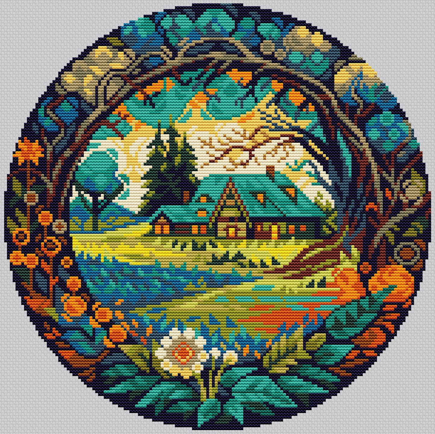 Cross Stitch Kit HobbyJobby - Summer Village