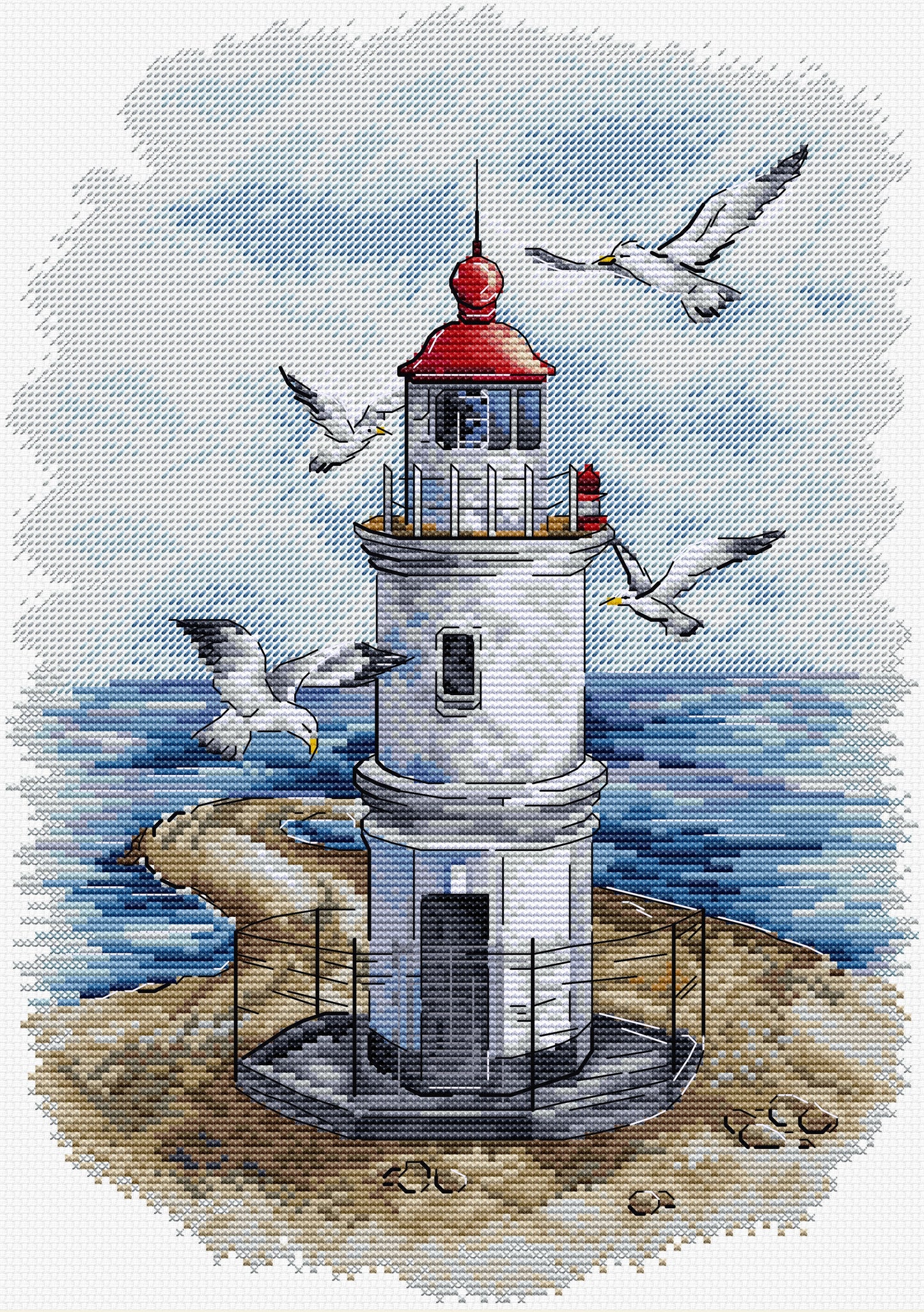 Cross Stitch Kit HobbyJobby - The Lighthouse