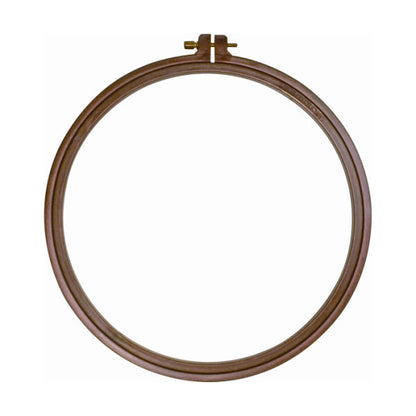 Round Embroidery Hoop - Wood Effect Plastic Hoops