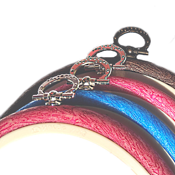 Pink Embroidery Hoop - Oval Nurge Flexible  Hoop