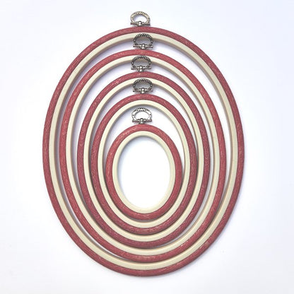 Pink Embroidery Hoop - Oval Nurge Flexible  Hoop