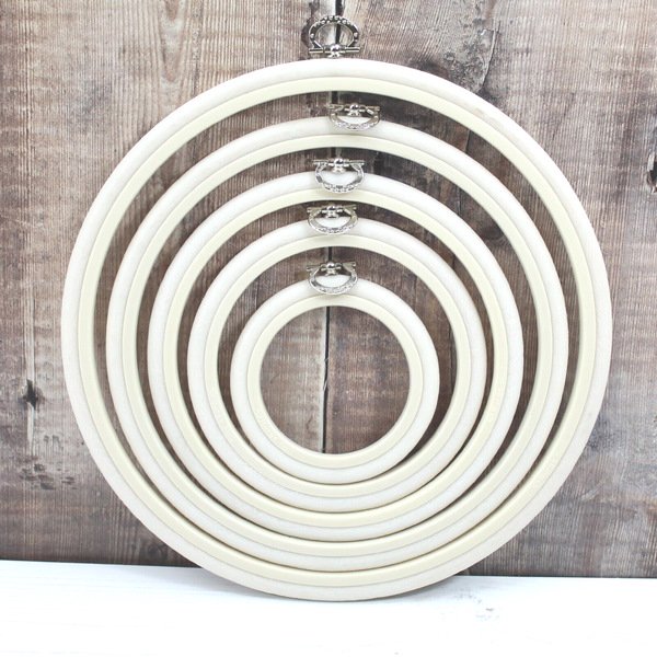 Sand Embroidery Round Hoop - Nurge Flexible Hoop, Round Cross Stitch Hoop
