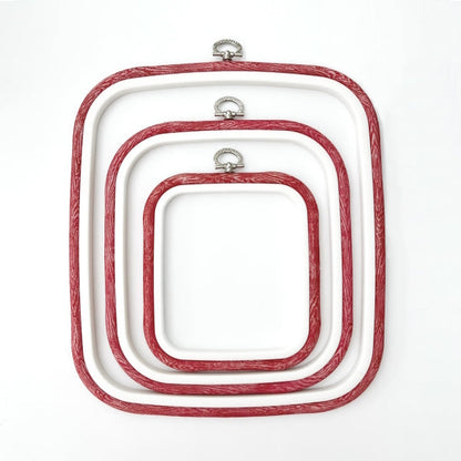 Red Square Embroidery Hoop - Nurge Flexible Cross Stitch Hoop