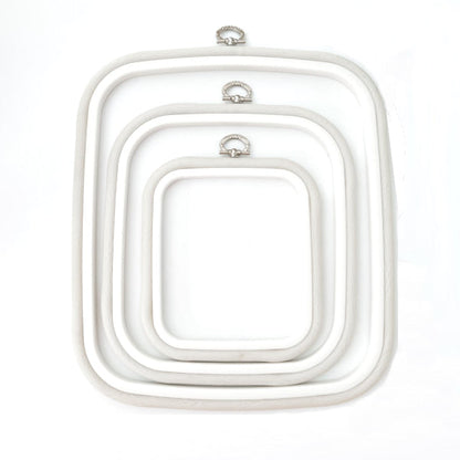 White Square Embroidery Hoop - Nurge Flexible Cross Stitch Hoop