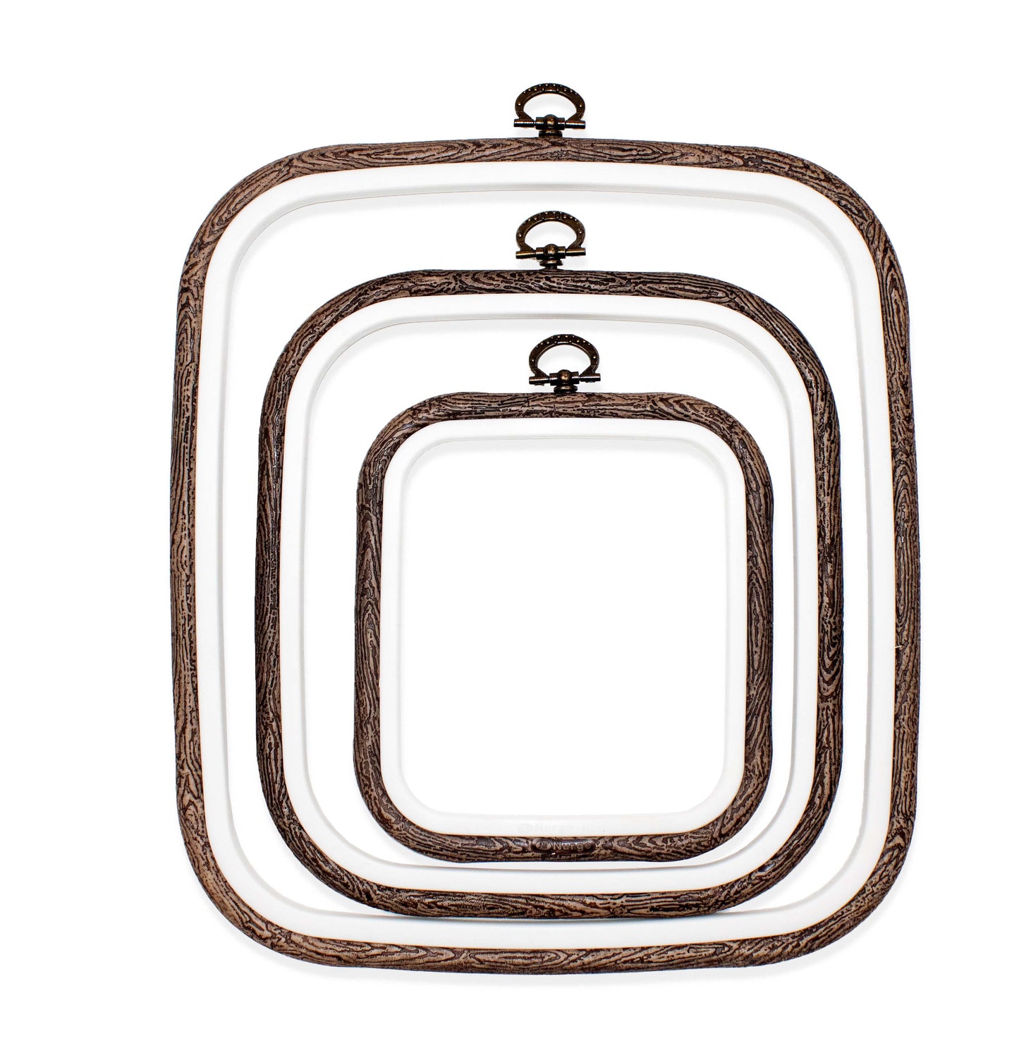 Brown Square Embroidery Hoop - Nurge Flexible Cross Stitch Hoop