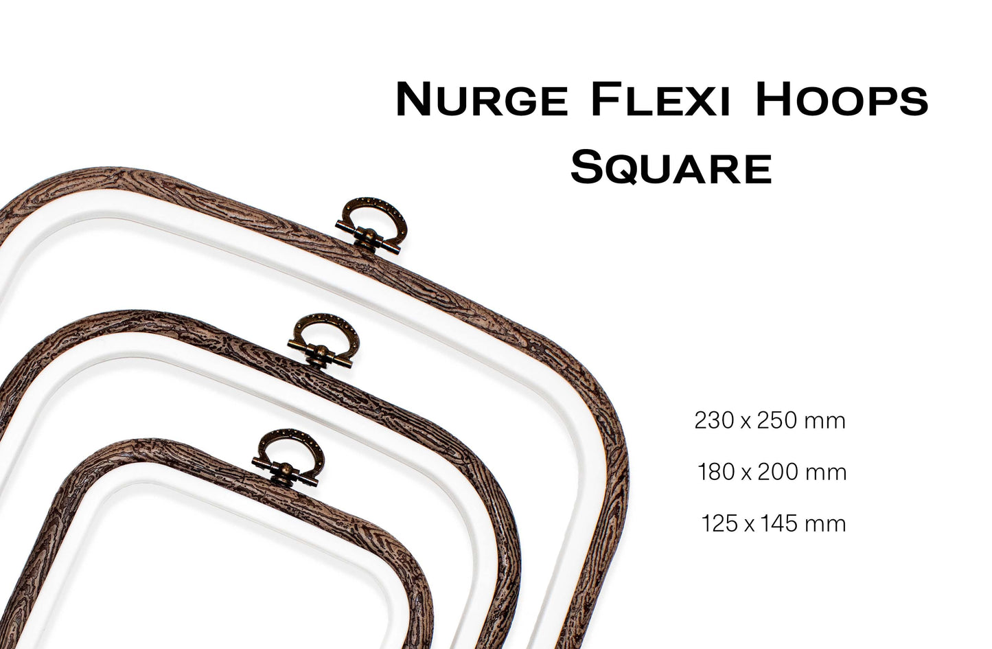 Sand Square Embroidery Hoop - Nurge Flexible Cross Stitch Hoop