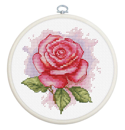 Cross Stitch Kit with Hoop Included Luca-S - Rose Aroma, BC105 Luca-S Cross Stitch Kits - HobbyJobby