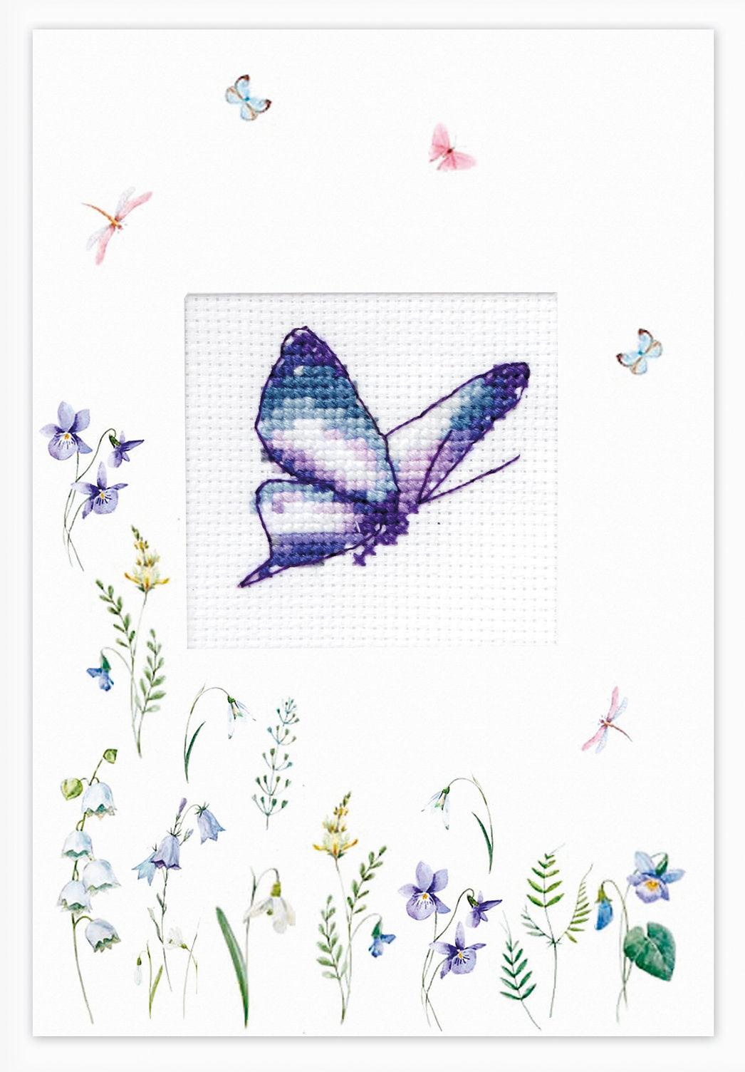 Cross Stitch Postcard Kit Postcard Kits - HobbyJobby