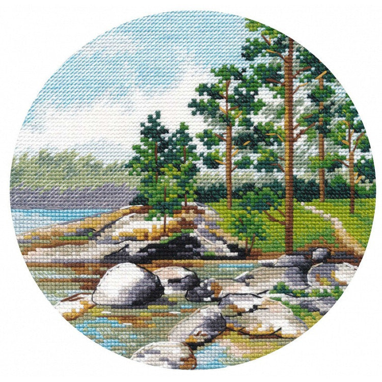 Cross Stitch Kit Oven - Miniature. Ladoga Shore