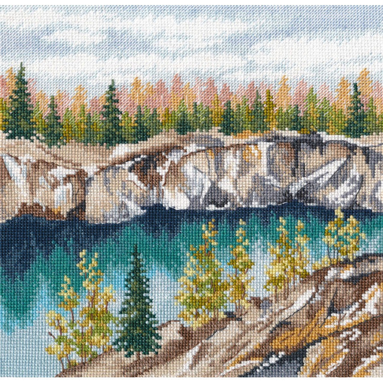 Cross Stitch Kit Oven - Marble canyon. Ruskeala